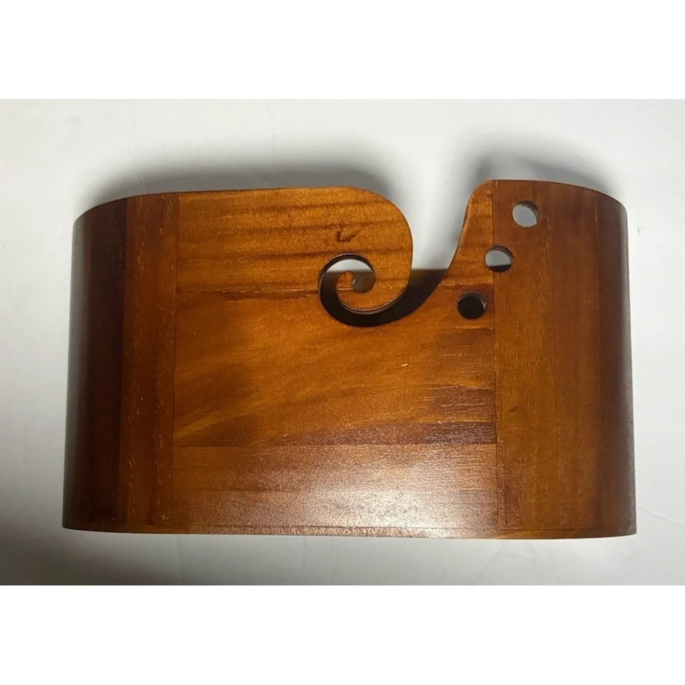 Handmade Wooden Yarn Bowl Crochet Knitting Holder